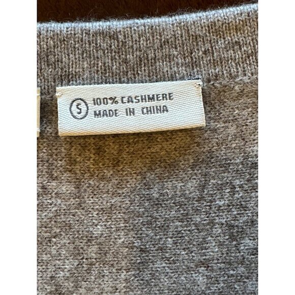 Neiman Marcus Cashmere Collection Brown‎ Colorblock Knit Tunic Sweater Dress S - Picture 9 of 10